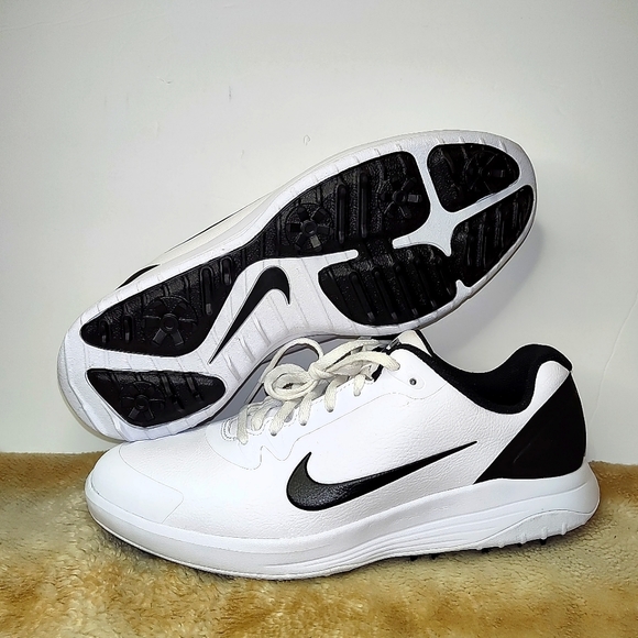 Nike Other - Nike Infinity G Mens Leather Golf Shoes Spikes White Black CT0531-101
